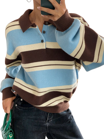 Polo Collar Knit Sweater