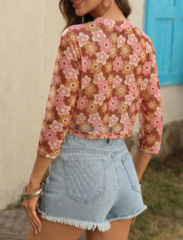 Women's Cardigan 3/4 Sleeve Open Front Bolero Shrug