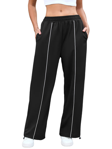 ZAFUL Womens Sweatpants Drawstring Elastic Straight Leg Joggers Pants Lounge Baggy Sweatpants with Pockets
