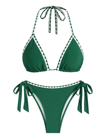 Halter Bikini Set Two Piece Triangle Swimsuit