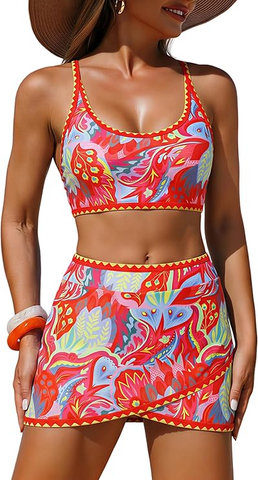 Color Block Bikini Set