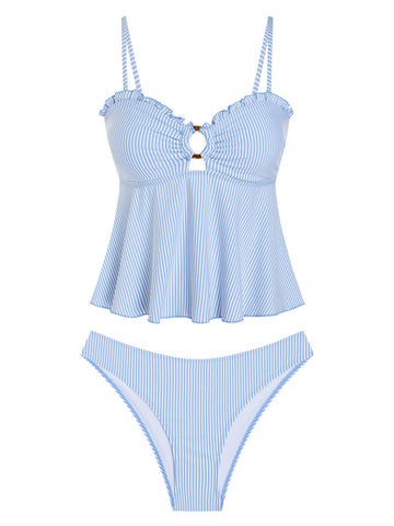 Ruffle Flare Tankini Swimsuit