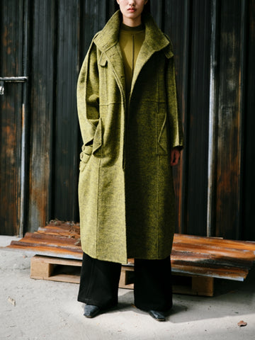 Simple Style Stand Collar Double-Sided Woolen Coat