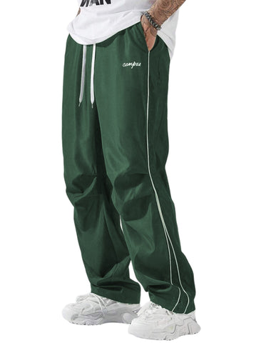 ZAFUL Men's Parachute Sweatpants Y2k Baggy Track Pants Drawstring Wide Leg Casual Trousers Streetwear