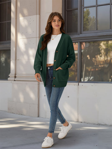 ZAFUL Women's Cardigan Trendy Button down Knit Sweaters Open Front Fall Casual Outerwear-AMZ