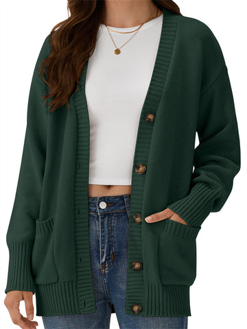 ZAFUL Women's Cardigan Trendy Button down Knit Sweaters Open Front Fall Casual Outerwear-AMZ