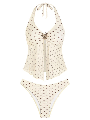 Starfish Decorated Tankini Swimsuit Set
