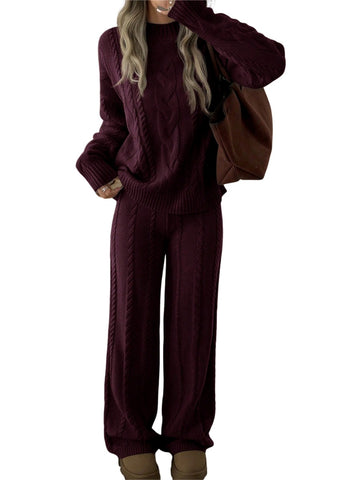 2 Piece Outfit Wide Leg Pants Set