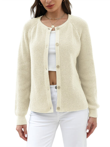 ZAFUL Women's 2025 Spring Fall Cropped Cardigan Lightweight Long Sleeve Knit Outerwear Daily Office Wear Trendy Y2K Crop Top