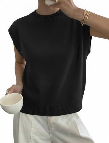 Fashion Cap Sleeve Knit Vest