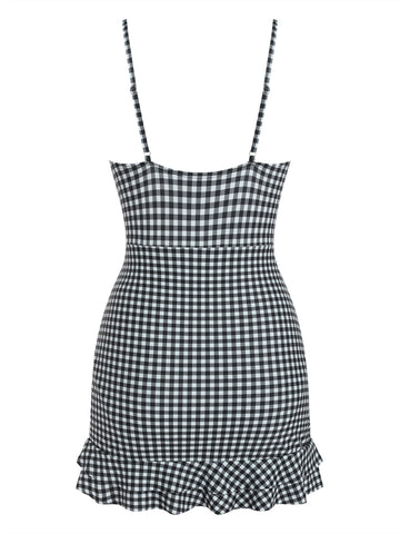 ZAFUL Women's One Piece Swim Dress Tummy Control Bathing Suit Adjustable Straps Swimdress