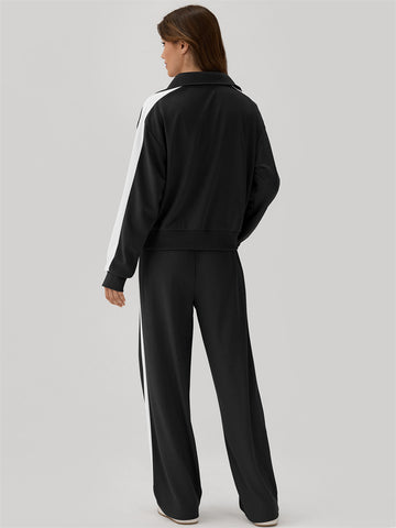 ZAFUL Womens 2 Piece Outfits Lounge Set Sweatsuit Long Sleeve Tracksuit for Travel Airport Casual outfits-AMZ