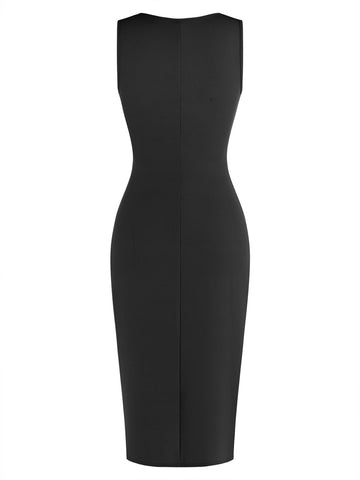 ZAFUI Women's V Neck Ruched Bodycon Cocktail Wedding Guest Dress