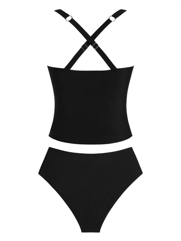 ZAFUL Women's 2-Piece Cross Back Swimsuit
