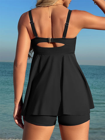 ZAFUL Women's Two Pieces Swimsuit Adjustable Straps Tankini Set