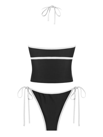 Women's Tankini Swimsuits Floral Halter Tummy Control High Waisted Sexy Bikini Set