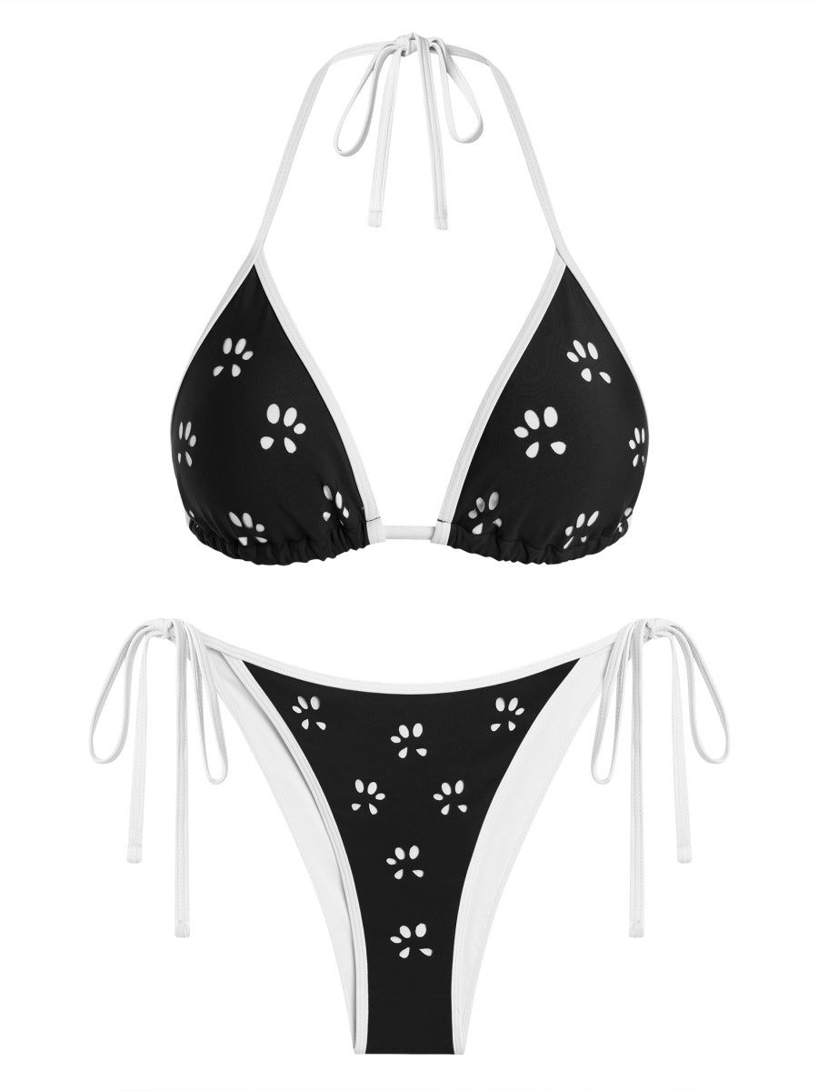 ZAFUL Bikini Set for Women Bathing Suit High Waisted Triangle V Neck Two Pieces Swimsuit