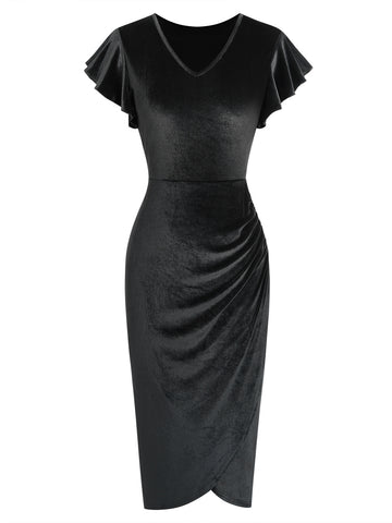 ZAFUL Women's Ruffle Sleeve Bodycon Party Dress