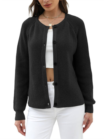 ZAFUL Women's 2025 Spring Fall Cropped Cardigan Lightweight Long Sleeve Knit Outerwear Daily Office Wear Trendy Y2K Crop Top
