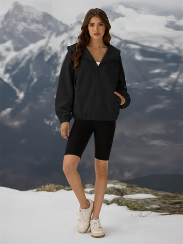 ZAFUL Womens Fleece sherpa 2025 Coats with Pockets Oversized Trendy Fuzzy Hooded pullover for Winter-AMZ