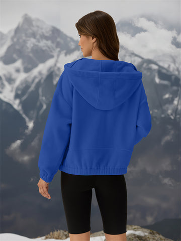 ZAFUL Womens Fleece sherpa 2025 Coats with Pockets Oversized Trendy Fuzzy Hooded pullover for Winter-AMZ