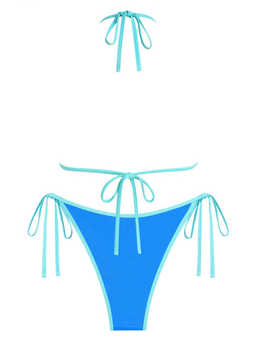 ZAFUL Bikini Set for Women Bathing Suit High Waisted Triangle V Neck Two Pieces Swimsuit