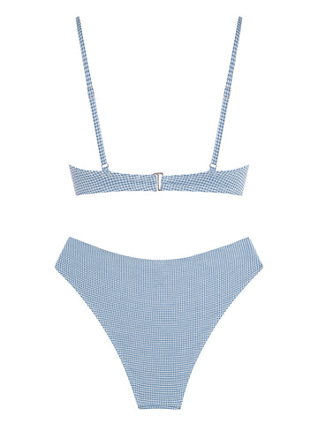 ZAFUL Women's Two Piece Bikini Set Fashion Plaid Swimsuit