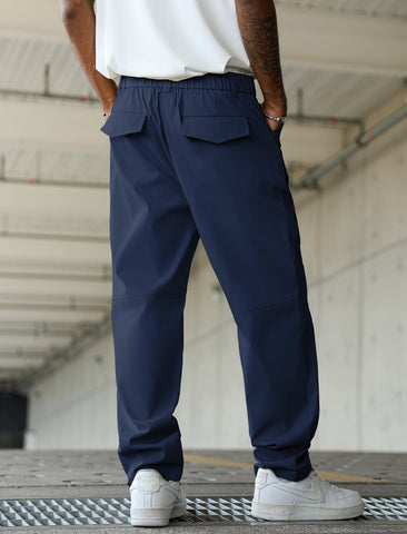 ZAFUL Men's Outdoor Cargo Hiking Pants Tactical Pants Elastic Waist Twill Pants with 6 Pockets