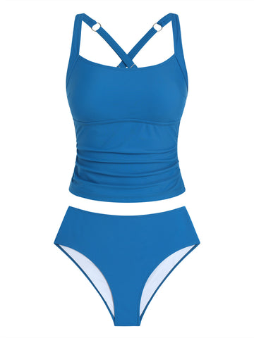 ZAFUL Women's 2-Piece Cross Back Swimsuit