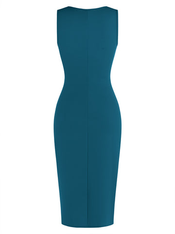 ZAFUI Women's V Neck Ruched Bodycon Cocktail Wedding Guest Dress