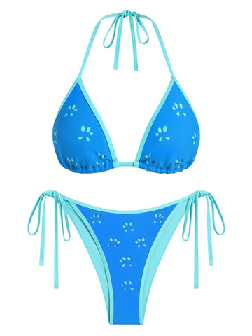 ZAFUL Bikini Set for Women Bathing Suit High Waisted Triangle V Neck Two Pieces Swimsuit