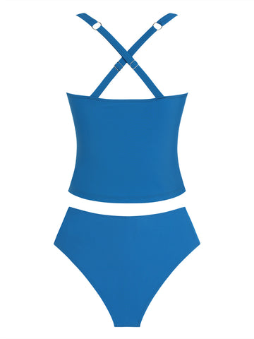 ZAFUL Women's 2-Piece Cross Back Swimsuit