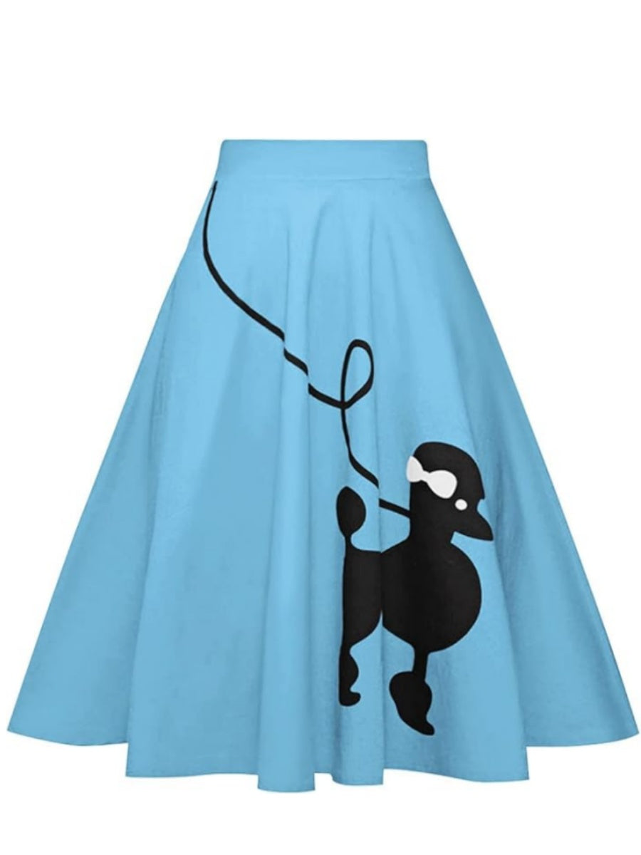 ZAFUL Women's Vintage High Waist A-Line Pleated Party Skirt-AMZ