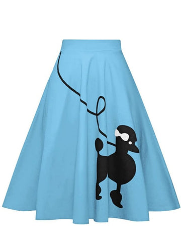 ZAFUL Women's Vintage High Waist A-Line Pleated Party Skirt-AMZ