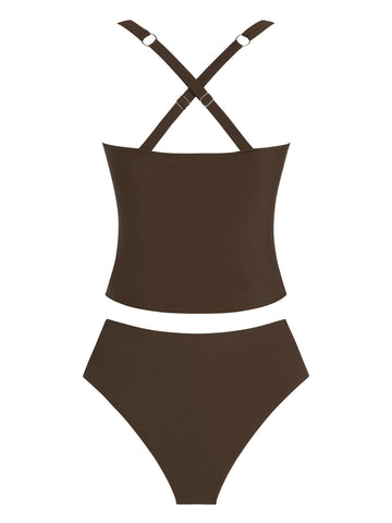 ZAFUL Women's 2-Piece Cross Back Swimsuit