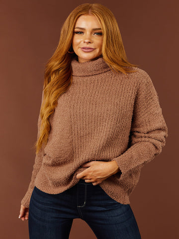 ZAFUL Turtleneck Oversized Sweaters Long Sleeve Casual Pullover Knit Warm Clothes for Winter