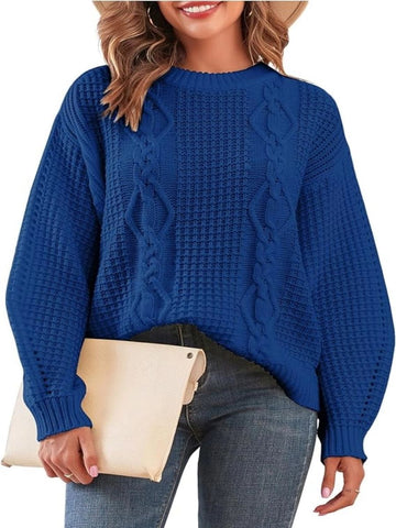 Cable-Knit-Sweater-royal blue