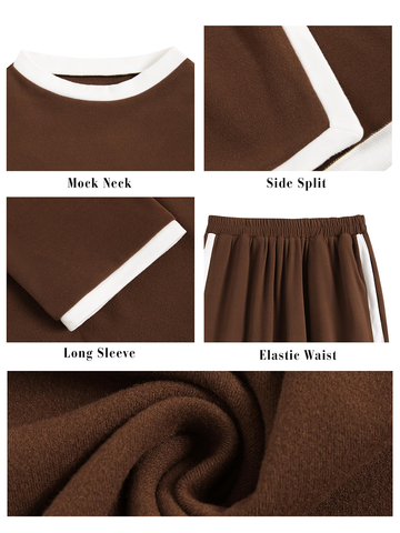 Casual-Sportswear-Sets-Brown-3