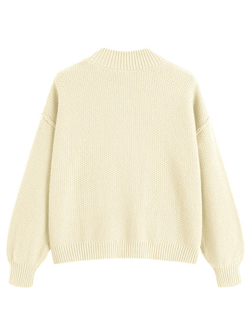 ZAFUL Cardigan Sweater for Women with Pockets Button Down Cropped Cardigan