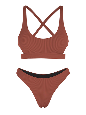 Criss-Cross-Back-Swimsuit-Brown-1