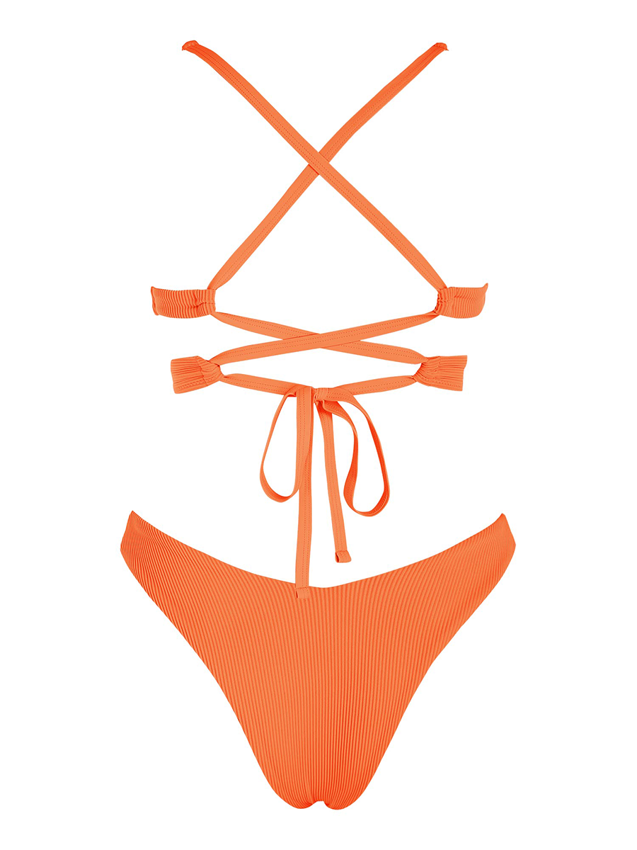 Criss-Cross-Back-Swimsuit-Orange-2