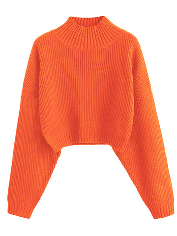 Cropped-Turtleneck-Sweater-Orange