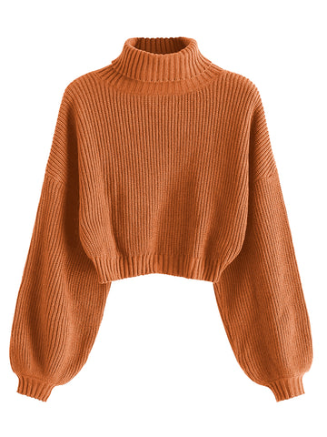 Cropped-Turtleneck-Sweater-Orange