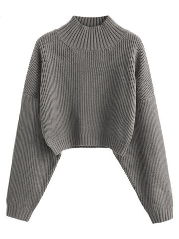 Cropped-Turtleneck-Sweater-Gray