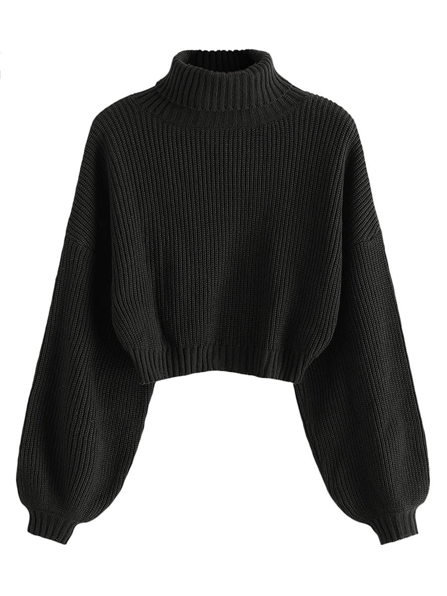 Cropped-Turtleneck-Sweater-Black