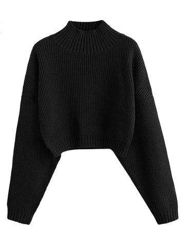 Cropped-Turtleneck-Sweater-Black