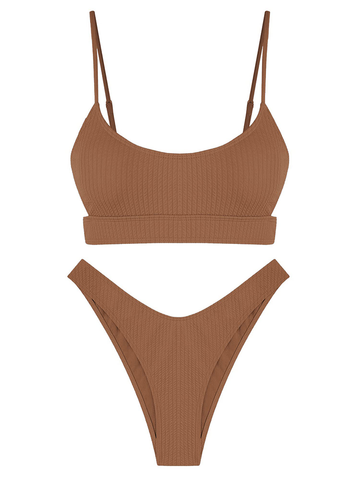 Cutout-Round-Neck-Bikini-Brown-4