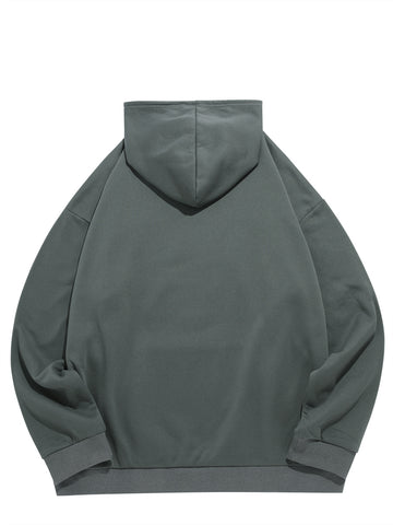 ZAFUL Men's Hoodie Long Sleeves Letter Print Sweatshirt with Pockets