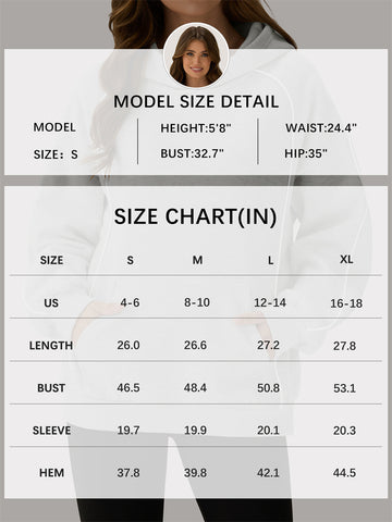 ZAFUL Hoodie for Women Athletic Sweatshirt with Pockets Loose Fitted Outdoor Actives Casual Tops-AMZ