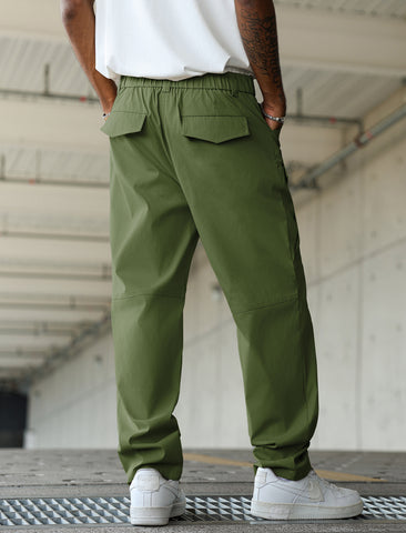 ZAFUL Men's Outdoor Cargo Hiking Pants Tactical Pants Elastic Waist Twill Pants with 6 Pockets